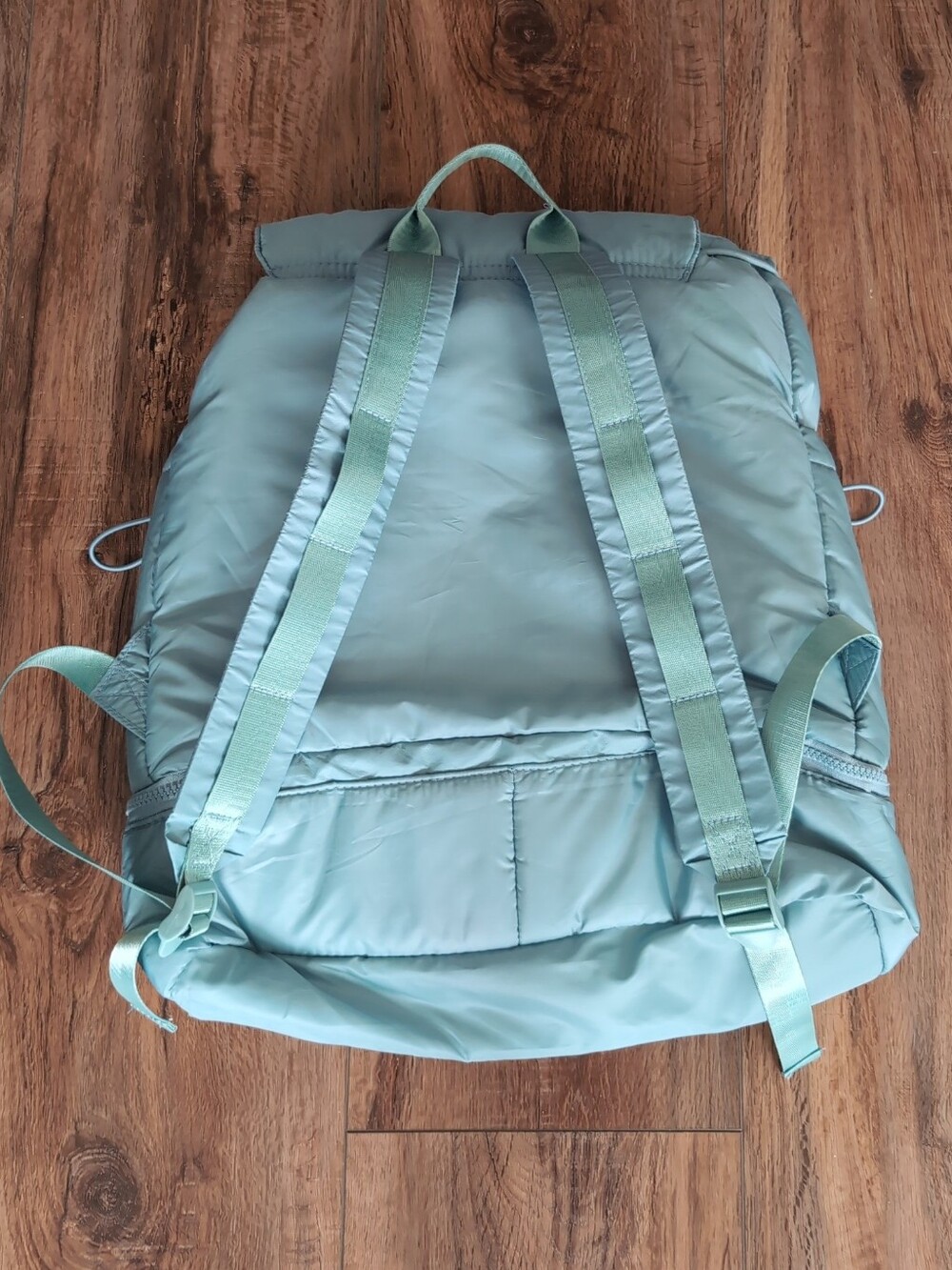 Blogilates Teal Blue Quilted Drawstring Backpack - Picture 5 of 5